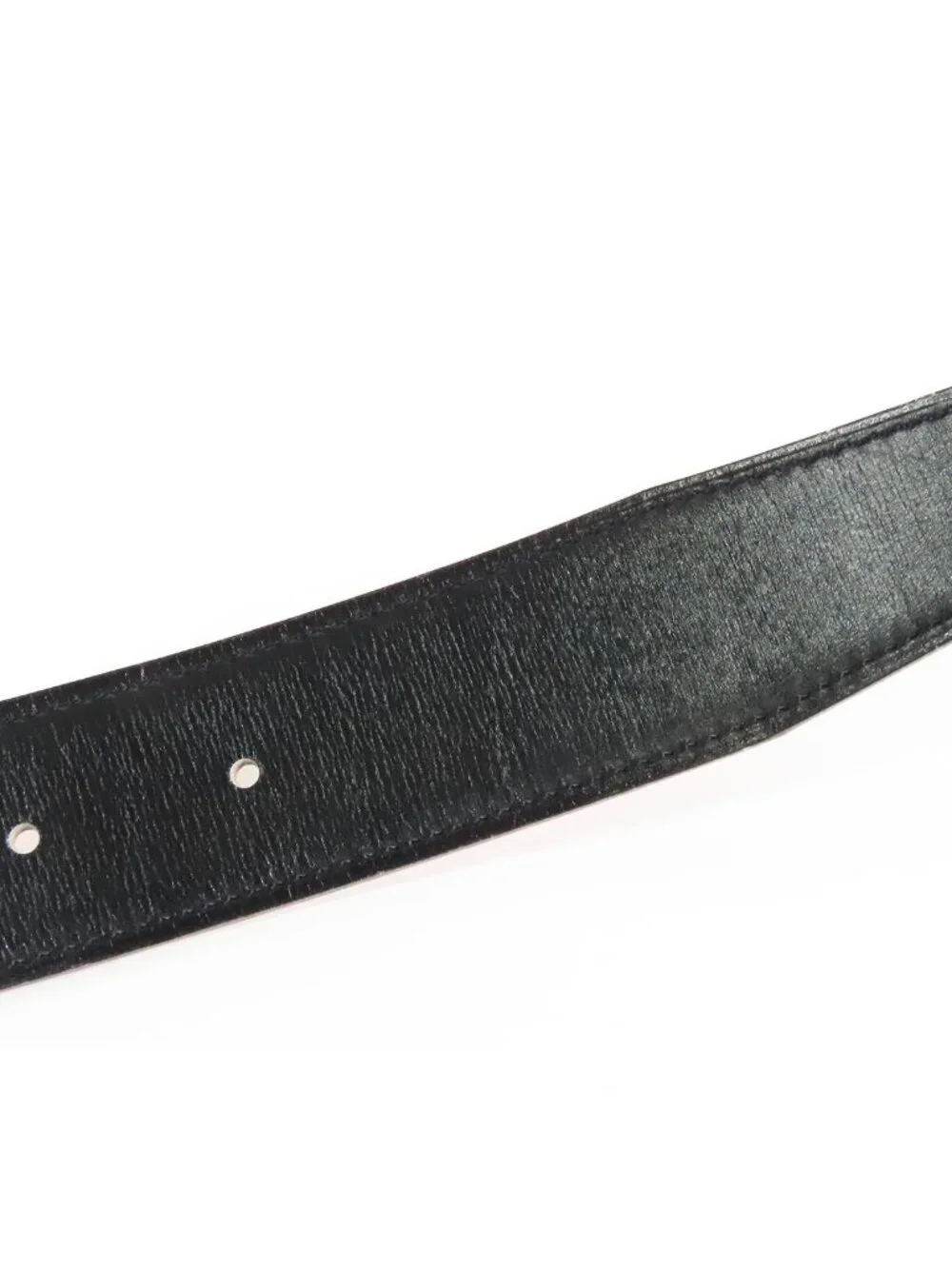 Hermes Cadena Belt Gold Black Silver Courchevel Box Calf Reversible